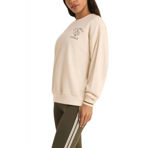 NEW Z SUPPLY pickleball sweatshirt in sandstone - Picture 3 of 4